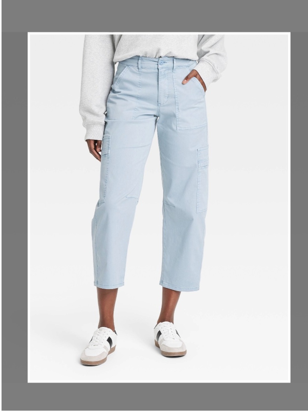Light Blue Women’s Casual Cargo Pants